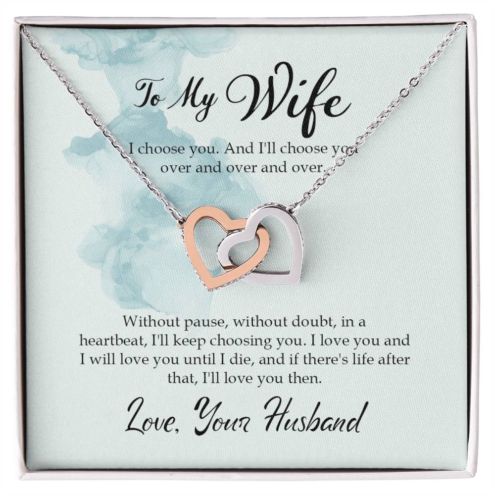Eternal Bond: Love-Infused Interlocked Necklace for Her