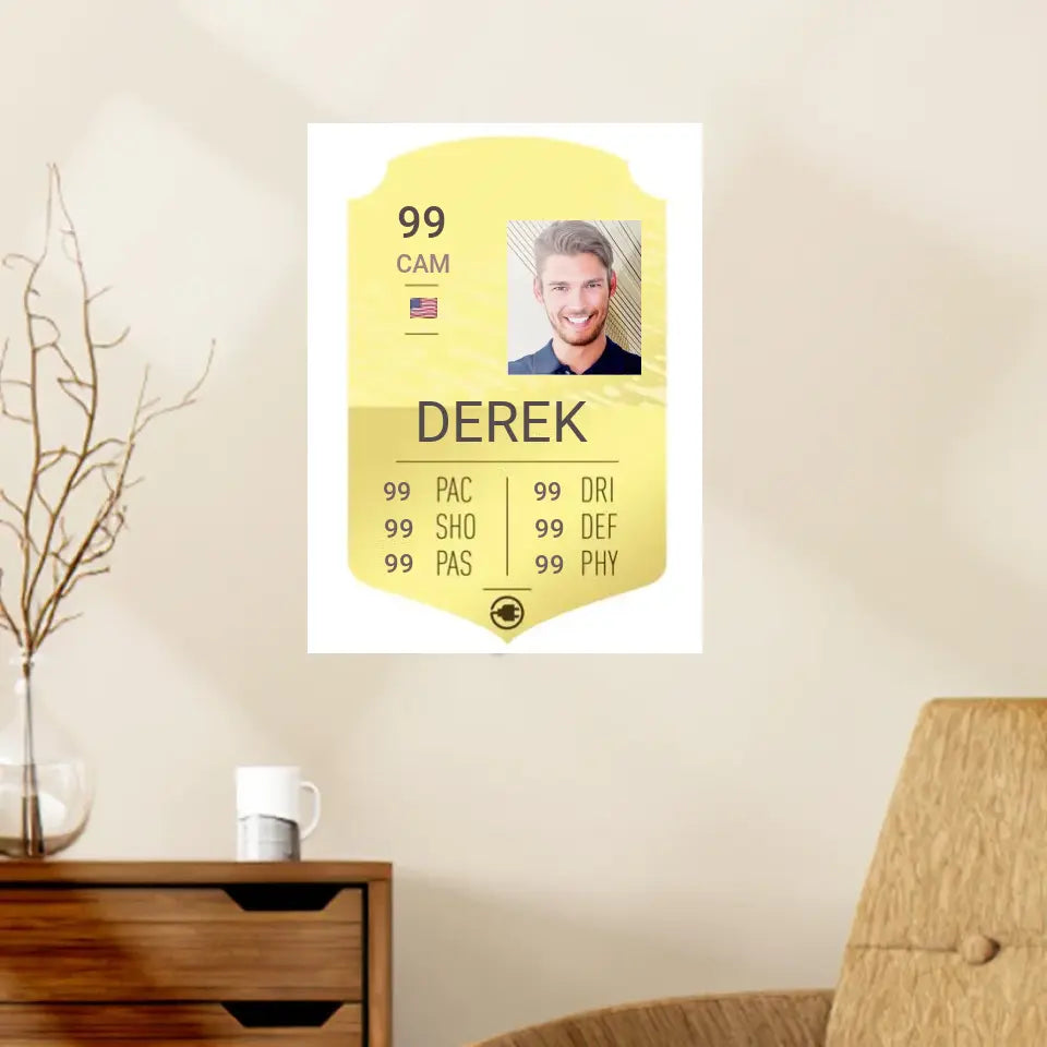 Personalized FIFA 22 Card - Personalize Name, Photo, Stats