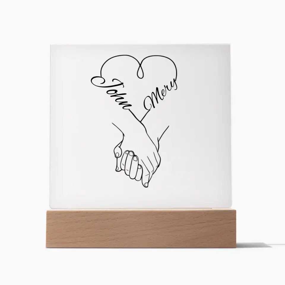 Personalized Heart Home Decor - Simple Anniversary Gift