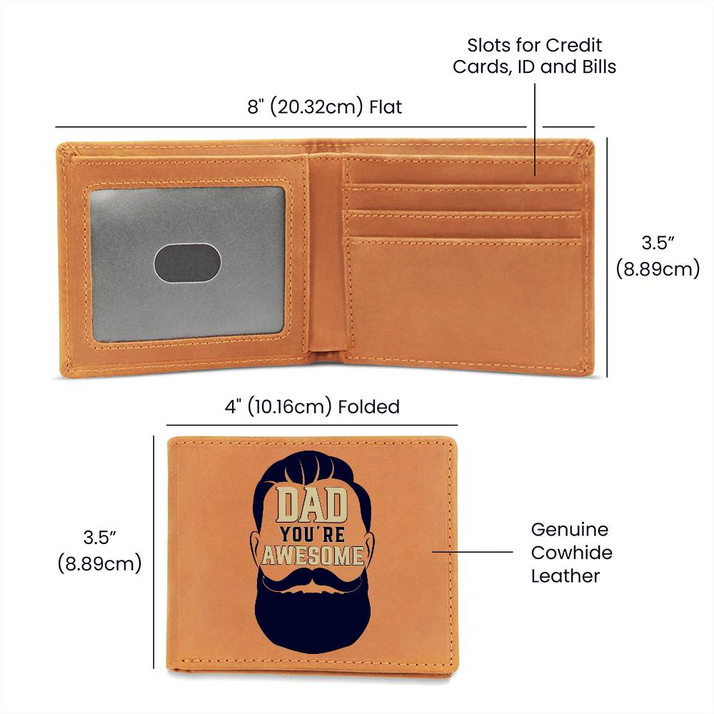 Wallet Design_Dad Awesome Leather Wallet