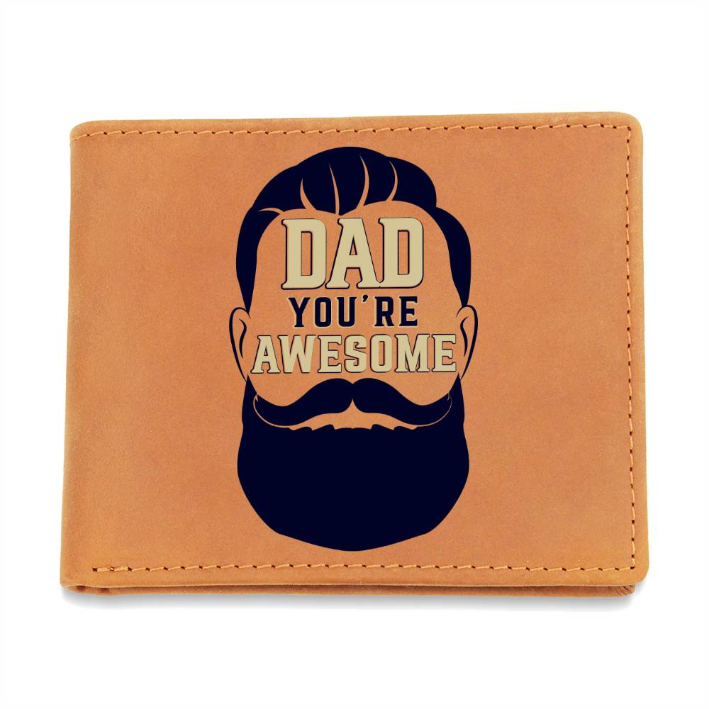 Wallet Design_Dad Awesome Leather Wallet