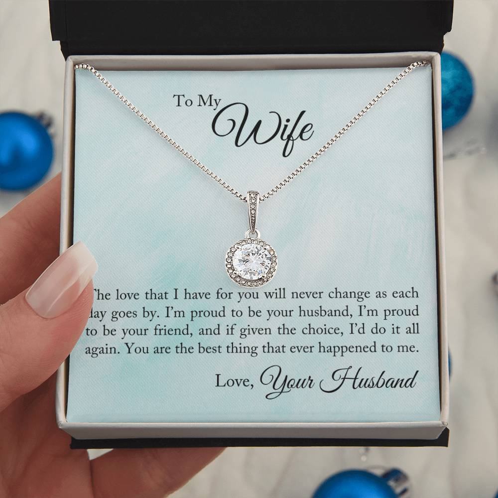 To My Wife - Proud To Be Your Husband Eternal Hope Necklace