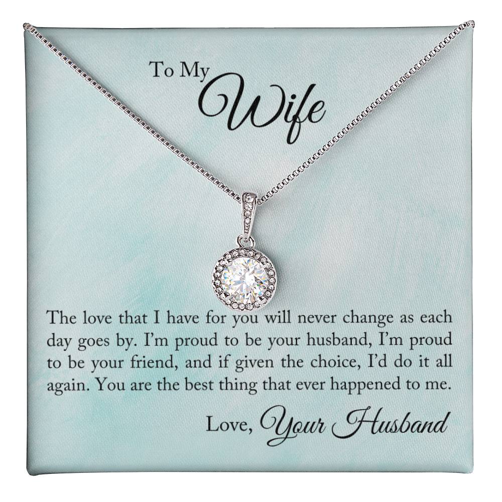 To My Wife - Proud To Be Your Husband Eternal Hope Necklace